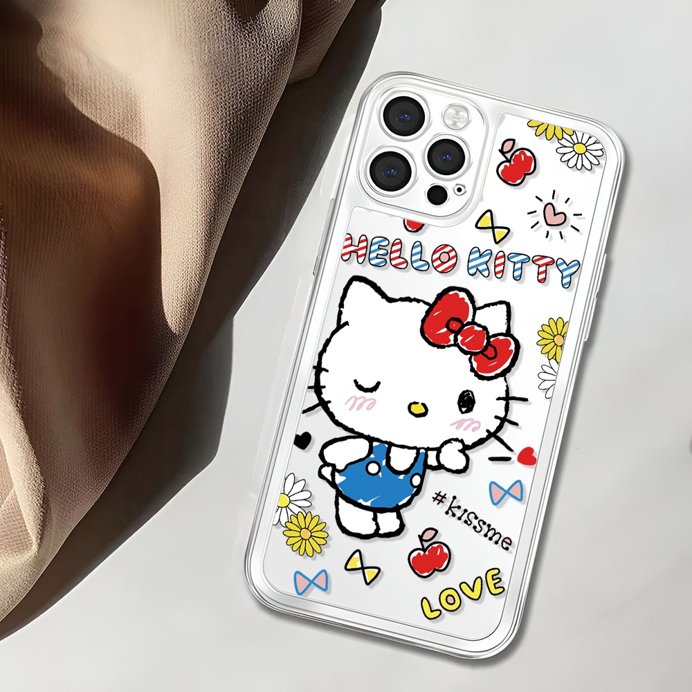 Ốp Điện Thoại Trong Suốt Hình hello kitty Cho iphone 14ProMax 14Plus 13 11 12 7 Plus X XR