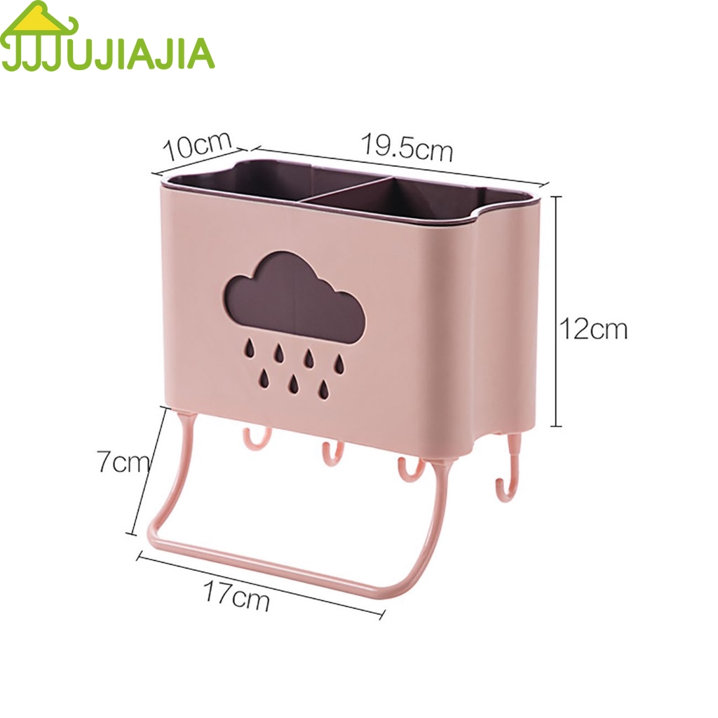 Giá Gắn Tường JUJIAJIA Đựng Đũa Muỗng Và Dụng Cụ Nhà Bếp Tiện Lợi