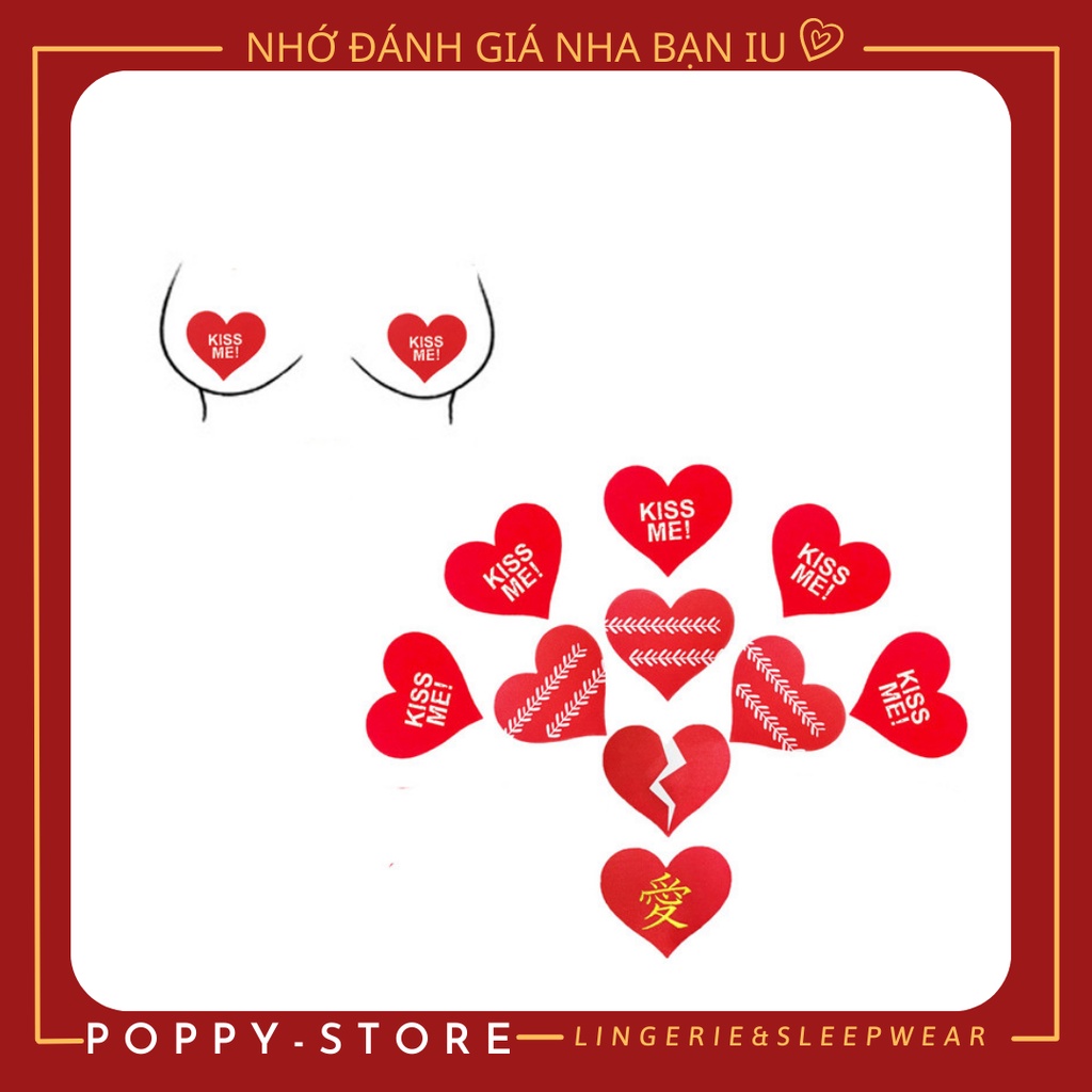 Miếng dán ngực trơn không chữ (1 cặp) - nhiều hình dạng - chống chảy xệ phong cách Âu Mỹ chất lượng cao -mua để nhận quà