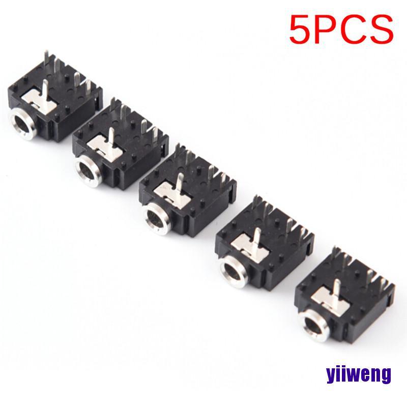 Set 5 Jack Cắm Âm Thanh Pcb 5 Chấu 3.5mm