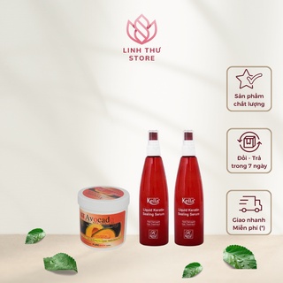 Combo Xịt dưỡng tóc kella đỏ và 1 ủ hấp dầu Avocado giúp làm mềm và phục hồi tóc hư tổn do dùng hóa chất
