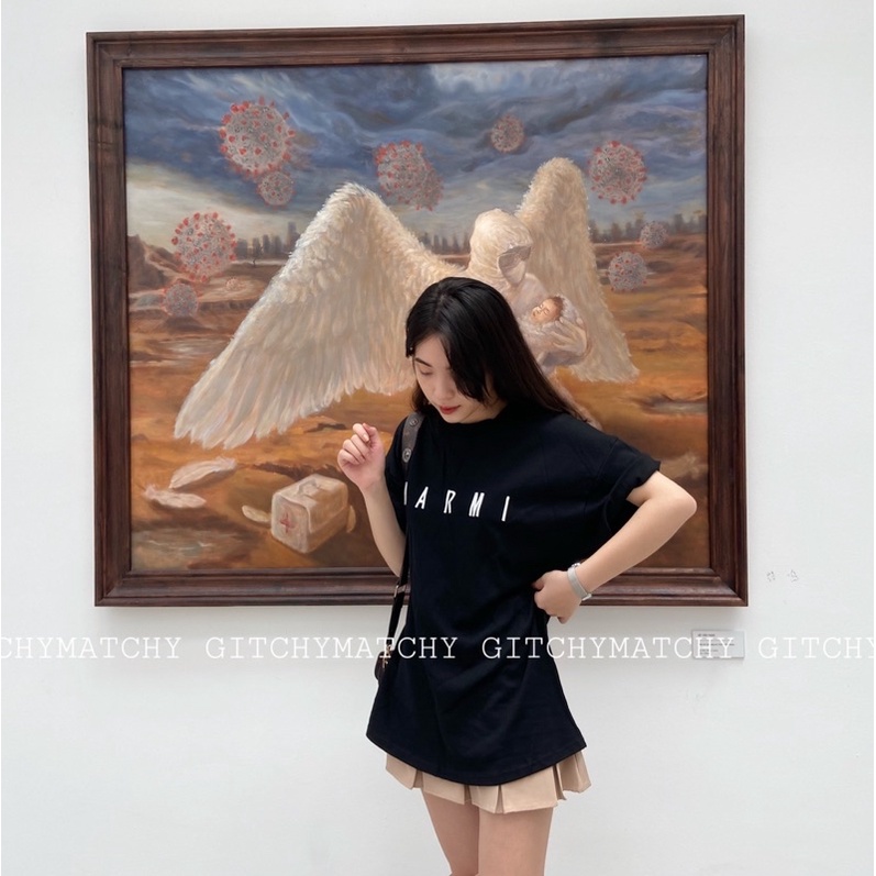 ❣️HÀNG SẴN❣️ GITCHYMATCHY•ÁO PHÔNG HÀN NARMI COTTON MỀM CHẤT SIÊU ĐẸP(CHỮ THÊU)