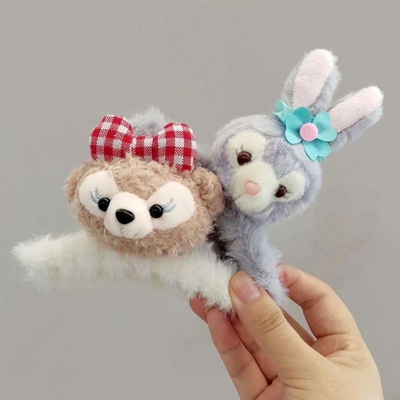 Kẹp tóc dạng hàm cá mập bằng lông nhung dễ thương xinh xắn phong cách Hàn Quốc sành điệu