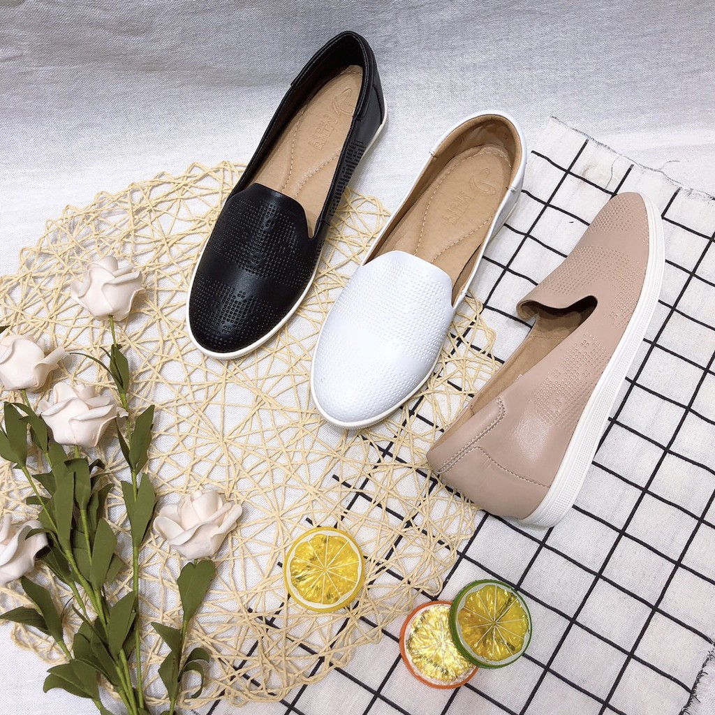 Min's Shoes - Giày Lười Da Thật GL44 TRẮNG | BigBuy360 - bigbuy360.vn