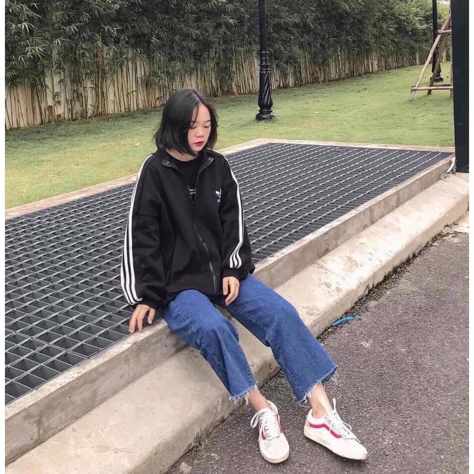 [EVACICI] Áo khoác nỉ thể thao form rộng 3 sọc Das siêu hot | BigBuy360 - bigbuy360.vn