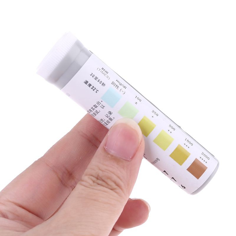 SPMH 20 Strips Urinalysis Glucose Diabetes Urine Strip Test Pack Quick Selfcheck For Urinalysis With Anti-VC Interfer