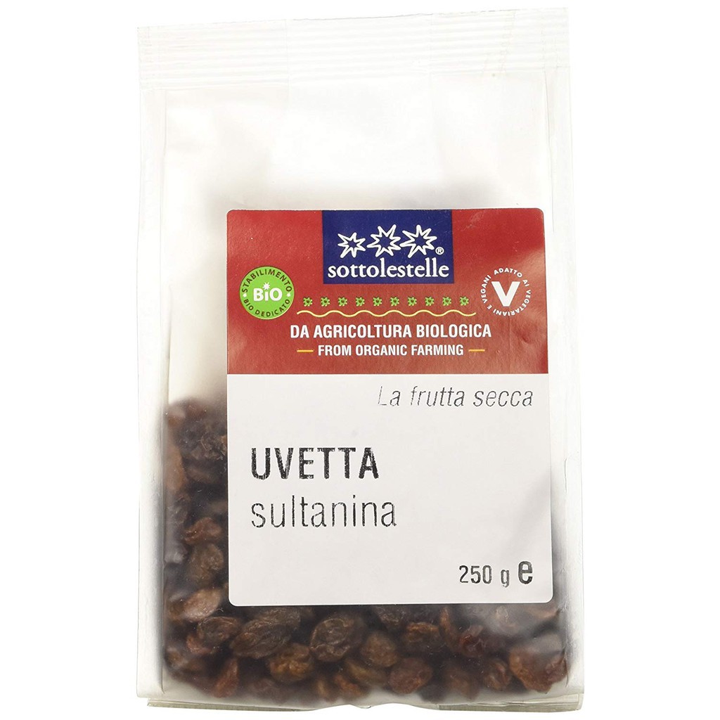 Nho Khô Hữu Cơ Sottolestelle 250g Organic Sultanas Raisins