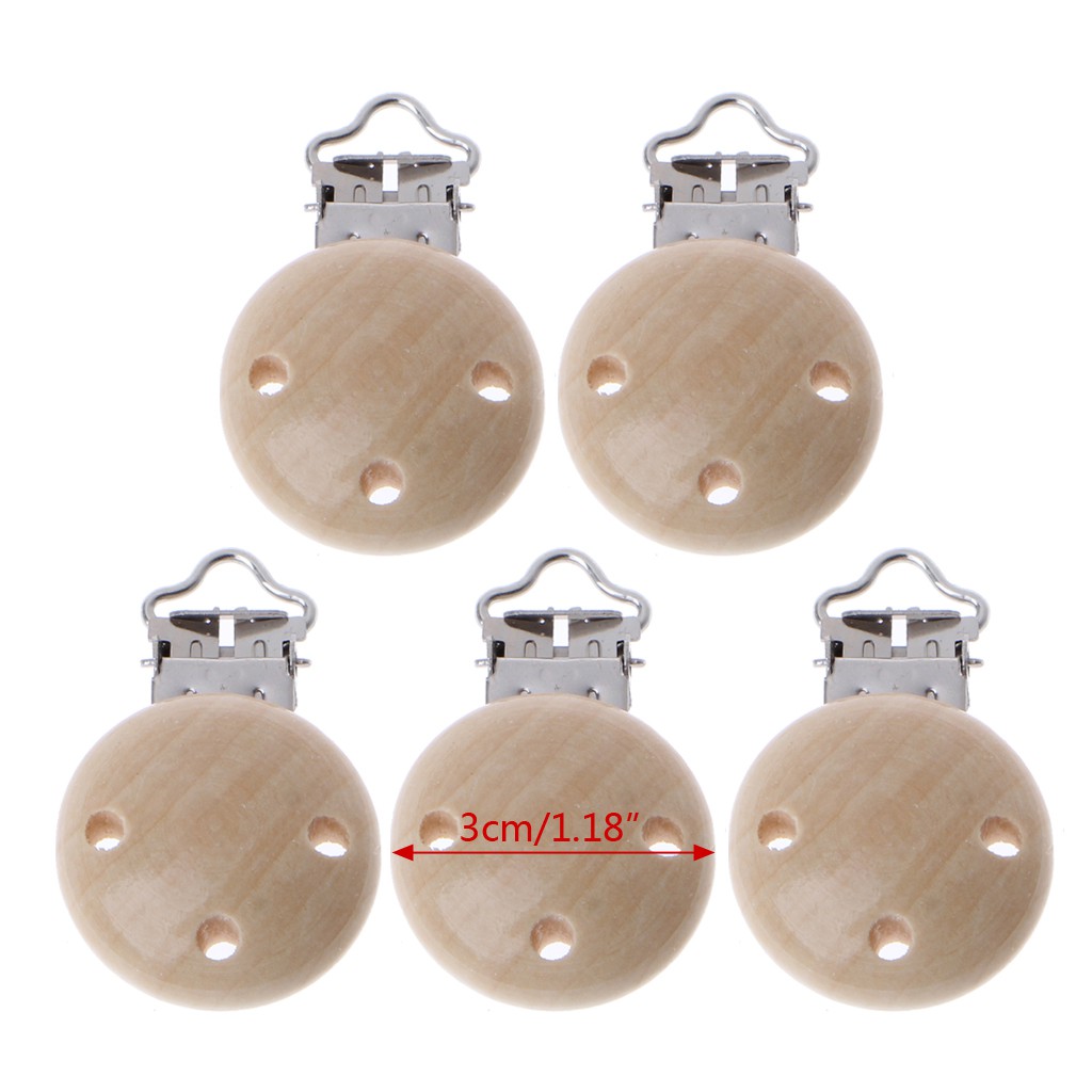 5 Kẹp Gỗ Giữ Núm Ti Tiện Lợi Cho Bé