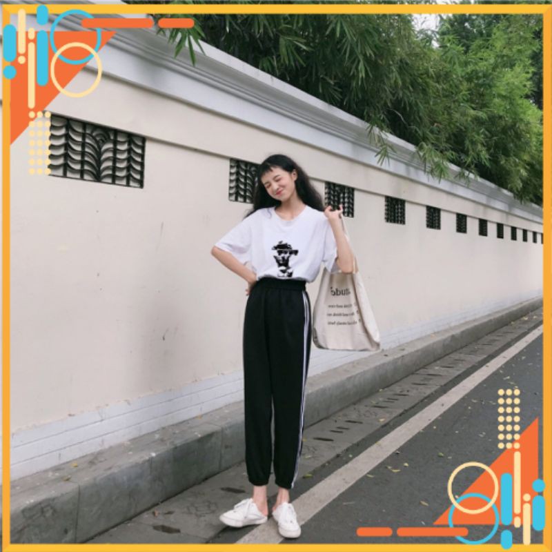 🔥HOT🔥 Đồ Bộ Legging Jogger Line Phối Thun Nam Nữ Unisex (Thể Thao, Nhà) Hình Person | BigBuy360 - bigbuy360.vn