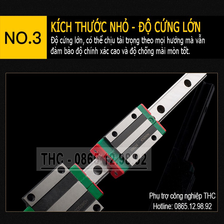 Bộ Thanh Ray Trượt Vuông 15 20 25mm Loại Tốt. Con Trượt Bi Trượt Vuông Dẫn Hướng CNC Trơn Tru Không Giật Không Kẹt.