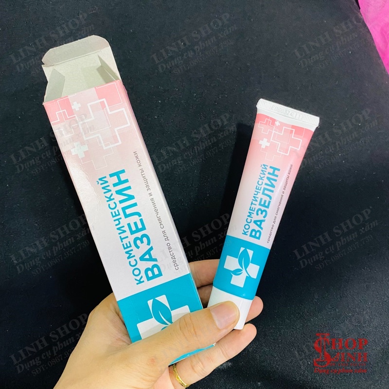Dưỡng Vaseline Nga cao cấp, dùng dưỡng môi hoặc dùng lau chùi vệ sinh môi mày trong phun xăm, dưỡng vaselin mềm mịn
