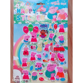 Hình dán sticker 3D heo peppa