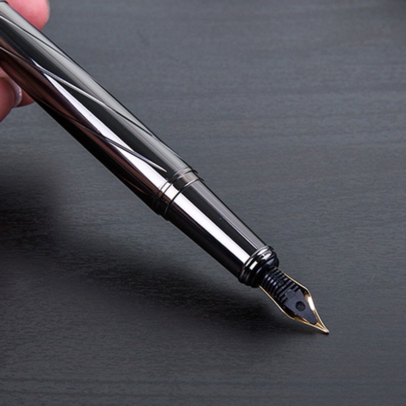 Bút máy 878 mạ bạc kiểu dáng sang trọng chất lượng cao