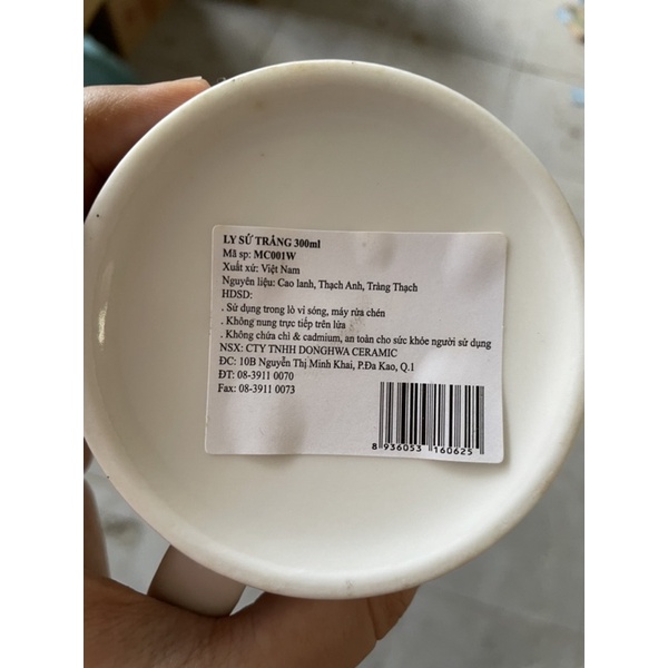Set 2 ly sứ cao cấp DONGHWA 300ml(sử dụng đc trong lò viba&amp;máy rửa chén)
