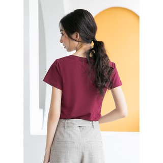 Áo phông cổ tim basic P695 NỮ TNG
