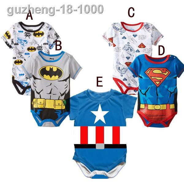 ❇℗SUPERMAN Áo Liền Quần 100% Cotton Cho Bé Trai