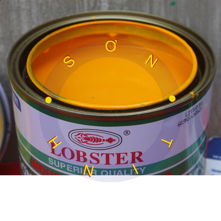 Sơn thơm công nghiệp Lobster màu vàng nghệ 609 - 800ml