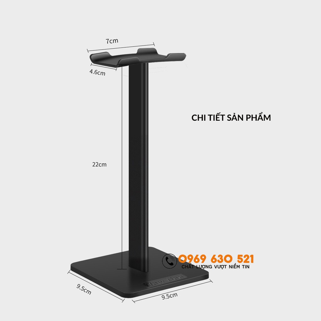 Giá treo tai nghe NEWBEE - Thân nhôm - Đệm Tai TPU - Aluminum