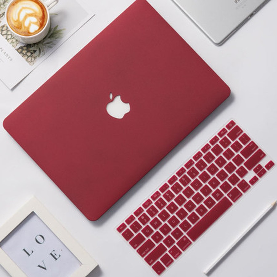 Case - Ốp Macbook Kèm Dán Màn Hình+Phủ Bàn Phím Quốc Tế ( Tặng Kèm Nút Chống Bụi Và Kẹp Chống Gẫy Sạc)