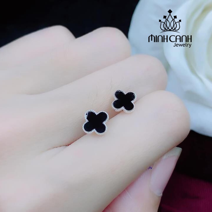 Bộ Trang Sức Bạc Cỏ 4 Lá Đen May Mắn - Minh Canh Jewelry