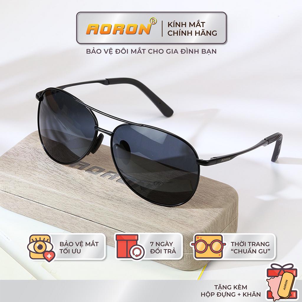 Kính Râm Nam Thời Trang Phân Cực Chống Lóa, Chống Chói Lái Xe Đi Đêm Kiểu Dáng Phi Công Ak002 - Aoron