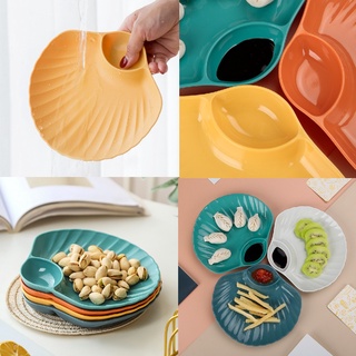 Đĩa vỏ sò có ngăn đựng nước chấm tiện lợi