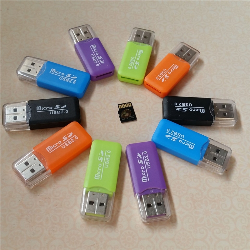 Đầu đọc thẻ nhớ mini USB 2.0 hỗ trợ đọc thẻ nhớ TF Micro SD