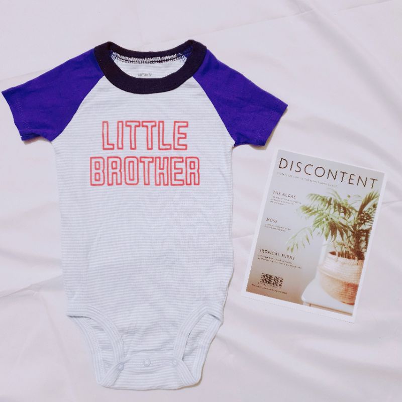 [LITTLE BROTHER]  Body chip cộc tay cho bé trai hàng xuất dư cotton