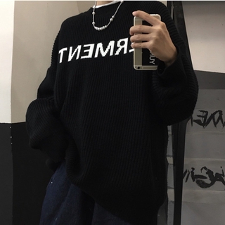 Áo sweater len nữ form rộng, áo len nữ sweater oversize màu xanh đen thời trang Exozem ulzzang hàn quốc