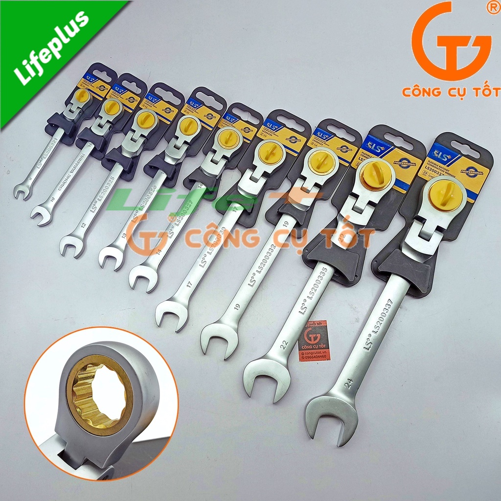 Cờ lê vòng miệng tự động lắc léo LS+