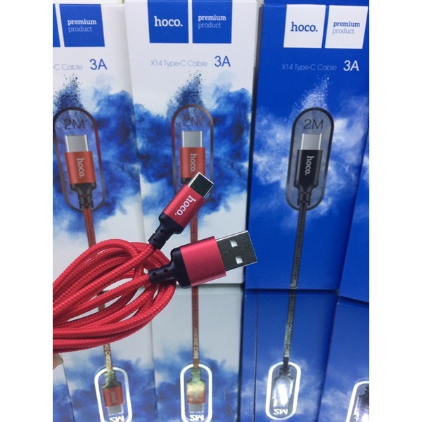 Dây sạc Type-c 2m hoco chính hãng hỗ trợ các dòng samsung,oppo,.. đời mới