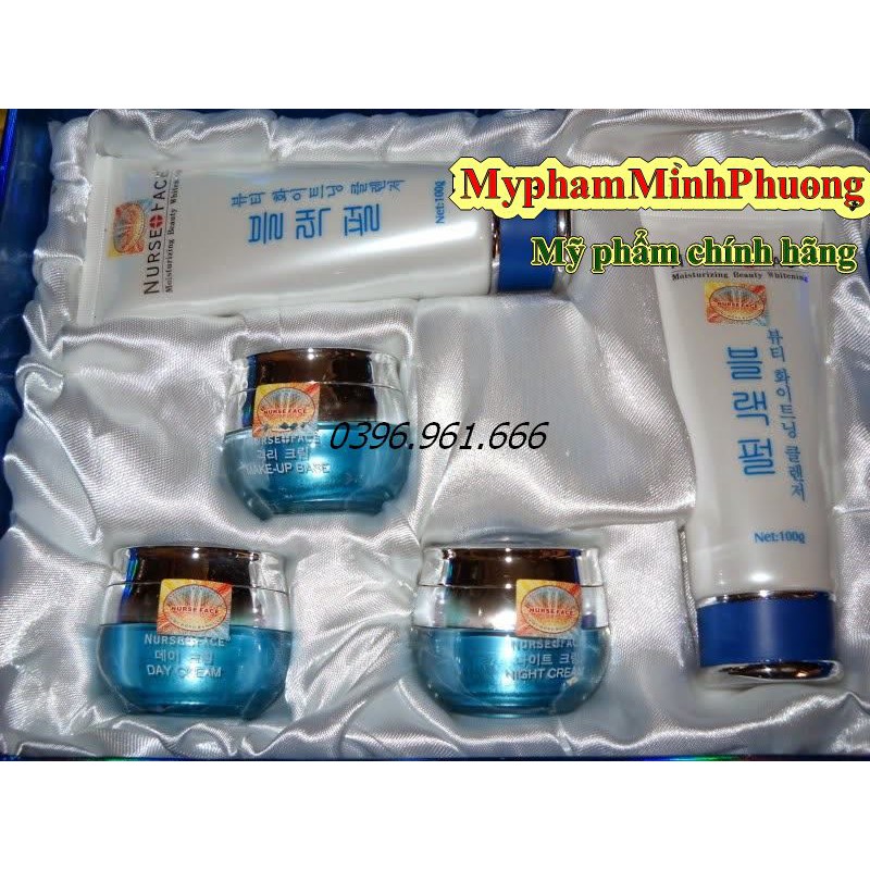 Mỹ phẩm ngọc trai xanh Nurse face, mỹ phẩm nurse face trắng da, làm mờ nám, tàn nhang