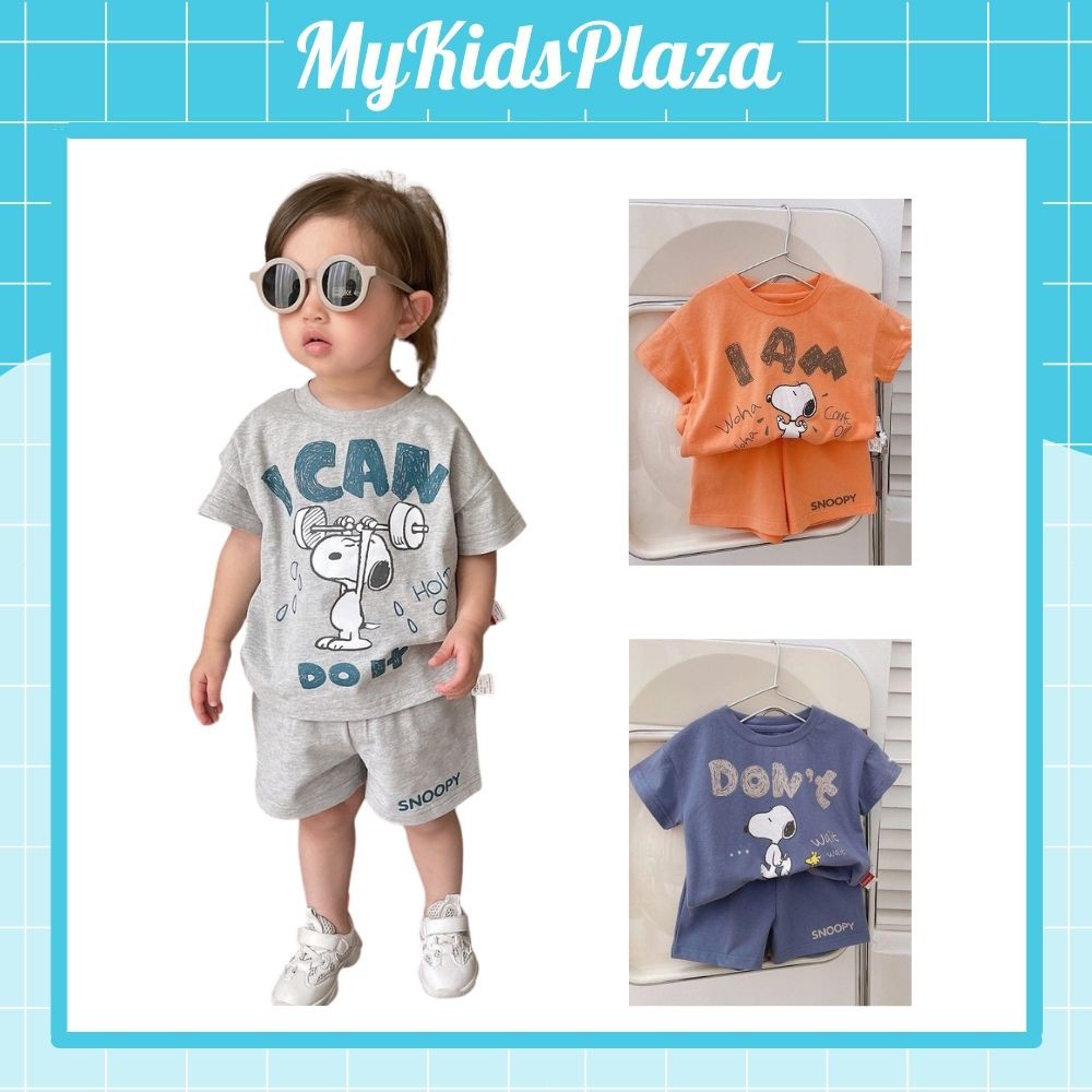 Bộ Cộc Tay Cho Bé Trai,Bé Gái, Quần Áo Bé Trai,Bé Gái, Bộ Cho Bé Cotton Mềm Mại,Thấm Hút Mồ Hôi Mykids Plaza 8 Đến 20kg