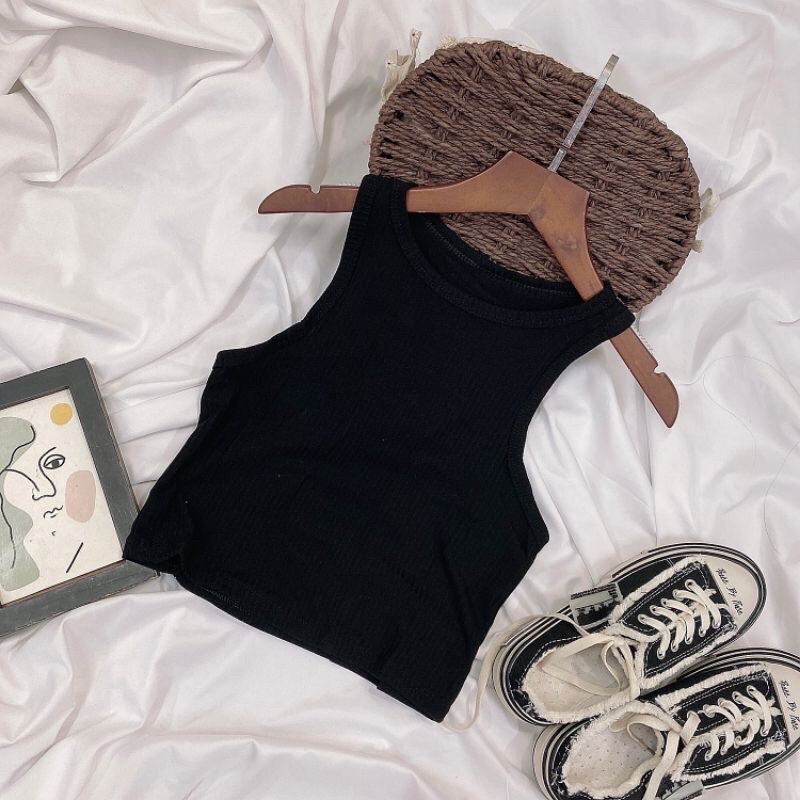 Áo croptop ba lỗ thun dáng croptop nữ - Phông trơn body dáng ôm co dãn cá tính ulzzang