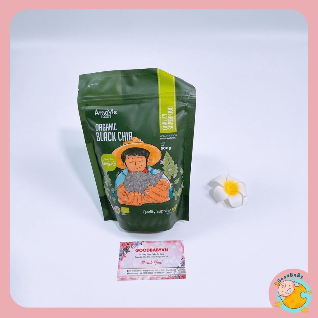 Hạt chia hữu cơ AMAVIE FOOD 100g -500g  cho bé Goodbabyvn