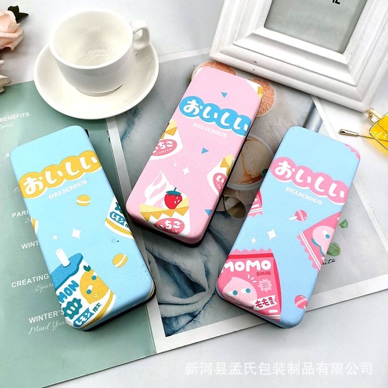 Hộp Đựng Kính Thời Trang Dáng Vuông Họa Tiết Hoạt Hình Dễ Thương