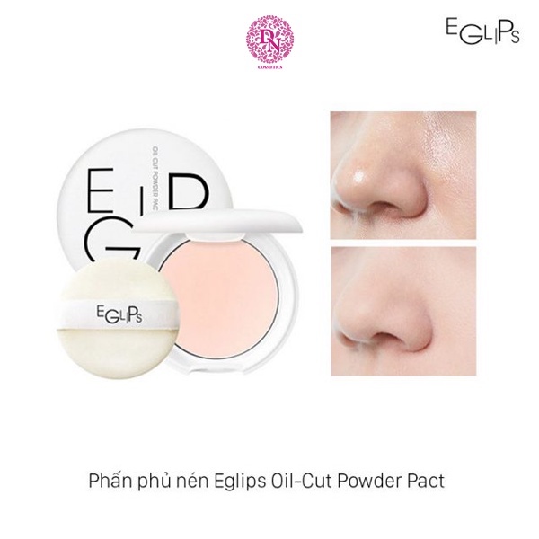 Phấn phủ dạng nén kiềm dầu Eglips Oil Cut Powder Pact Màu Trắng 8g