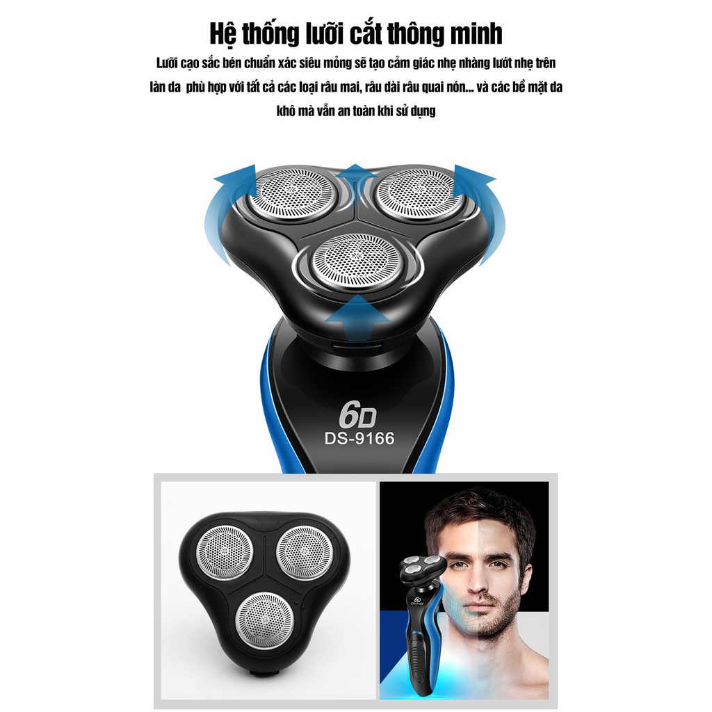 [HÀNG XỊN] MÁY CẠO RÂU 4 IN 1 CHÍNH HÃNG ĐA NĂNG SHAVER 4D CAO CẤP FULLBOX