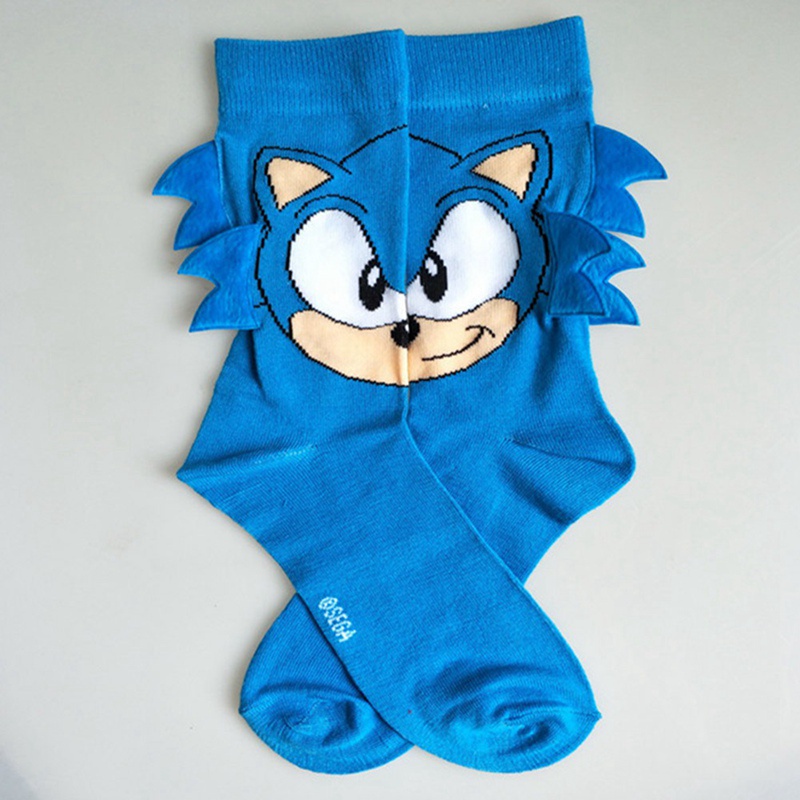 Vớ Cotton Cổ Ngắn In Hình Nhím Sonic Dễ Thương Phong Cách Harajuku Cho Nam Và Nữ