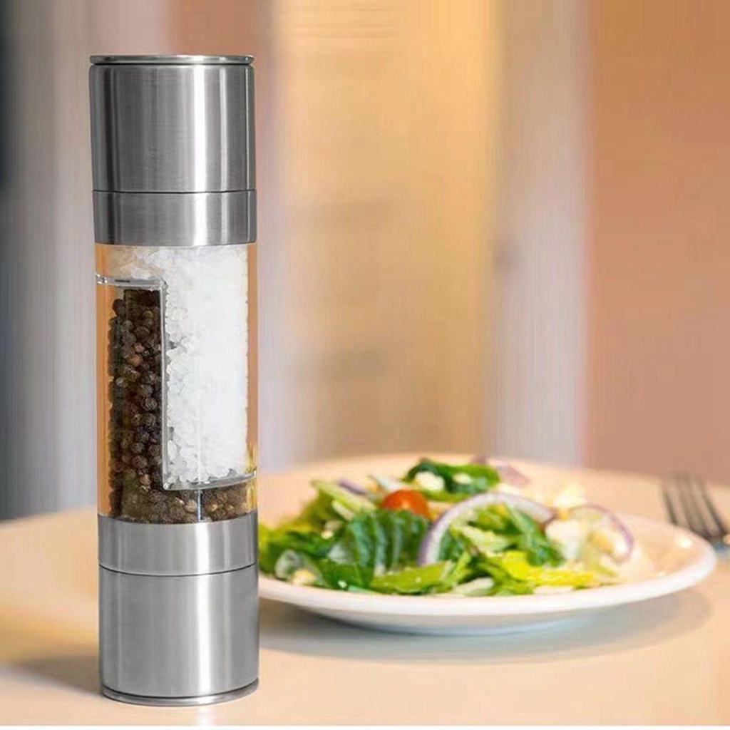 Lọ Đựng Và Xay Tiêu 2 Trong 1 Bằng Thép Không Gỉ