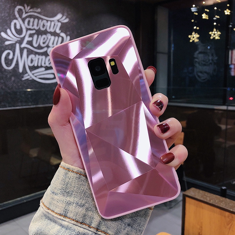 Ốp điện thoại thời trang in họa tiết kim cương 3D cho Samsung Galaxy A8/A8+/A6/A6+/A9 2018/A5 2017/A7 2018