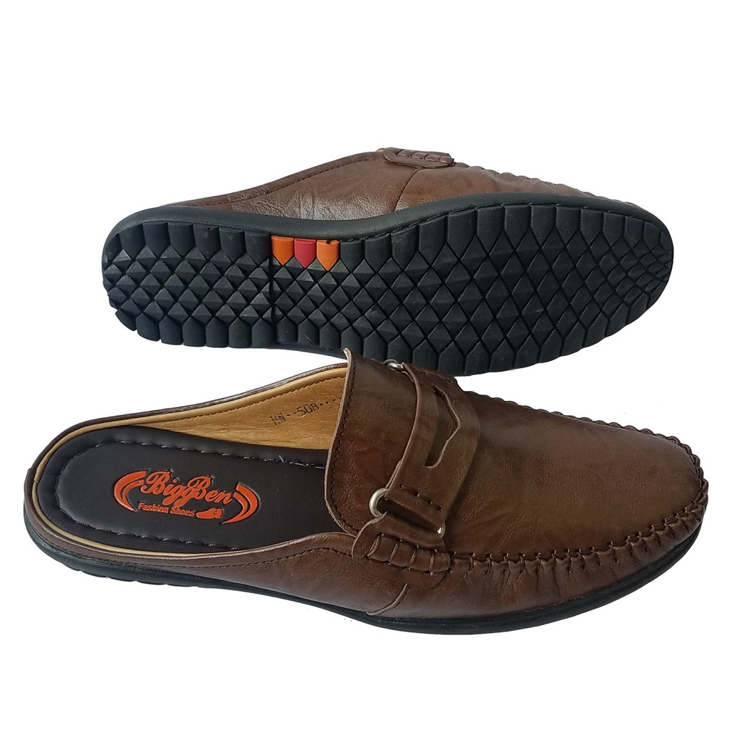 Dép Bít Mũi Nam BIGBEN Da Bò Thật Cao Cấp SB39