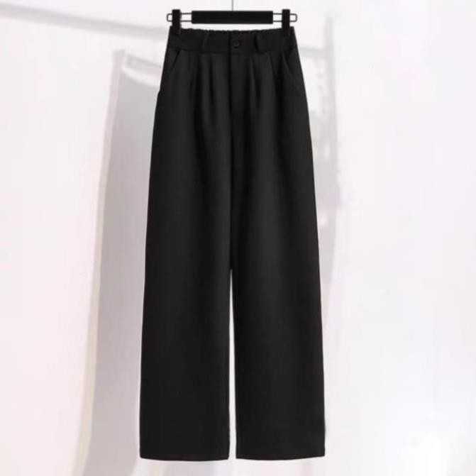 Quần Ống Suông Đen Nữ, Quần Cluthoes Ống Rộng Lưng Thun Hàng Thiết Kế Form Dáng Chuẩn Màu Cơ Bản Dễ Phối Đồ. | BigBuy360 - bigbuy360.vn