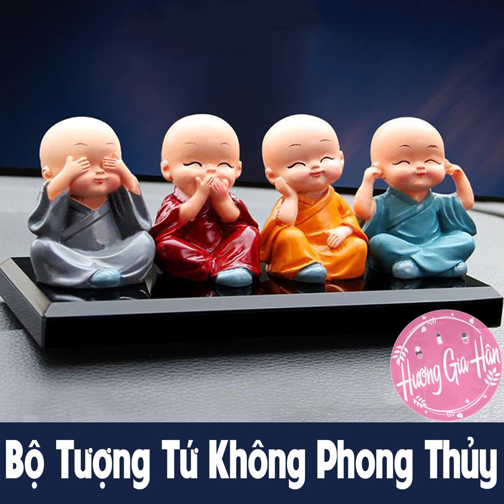 Bộ Tượng Tứ Không - Tượng Phật Phong Thủy Trang Trí (Ô tô - Văn Phòng)