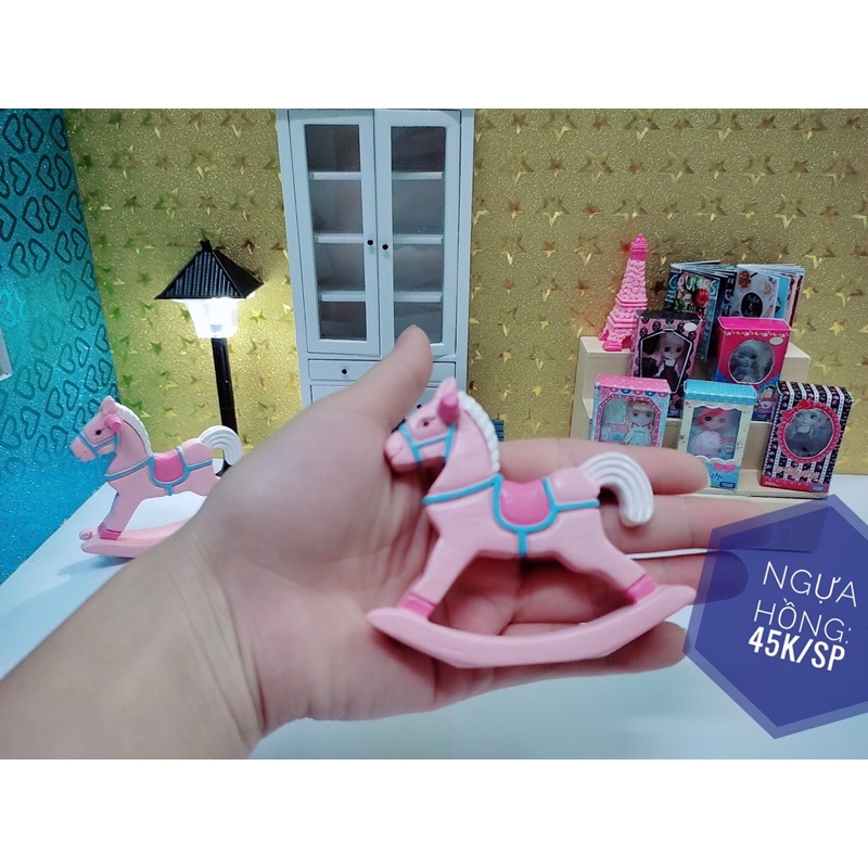 ngựa trang trí nhà búp bê 1:12 1:6