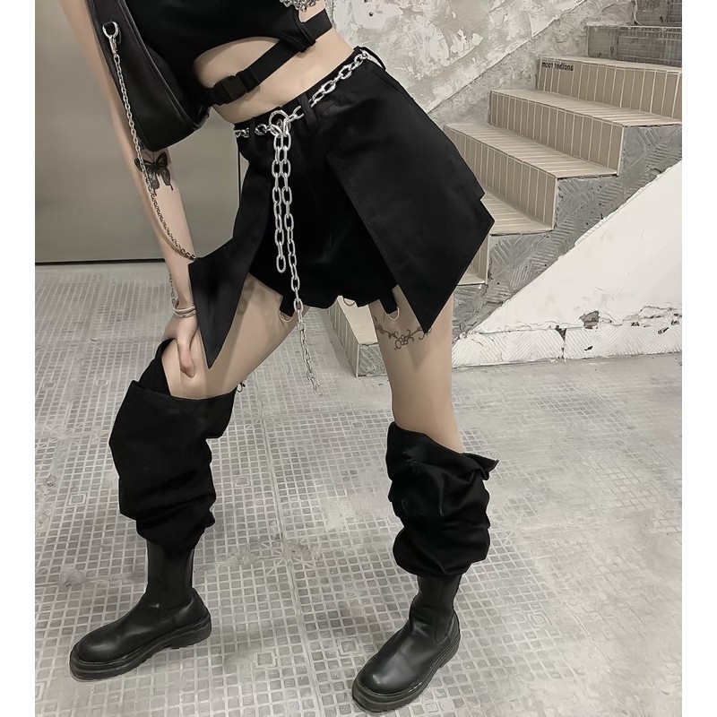 Quần jogger ống nối tặng kèm dây chain