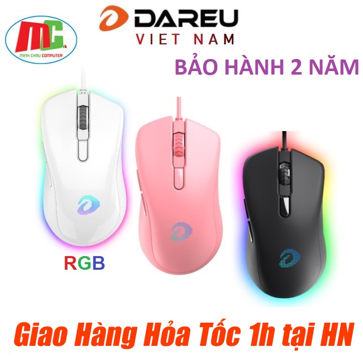 Chuột Gaming DAREU EM908 (LED RGB, BRAVO sensor) - Hàng Chính Hãng BH 2 Năm