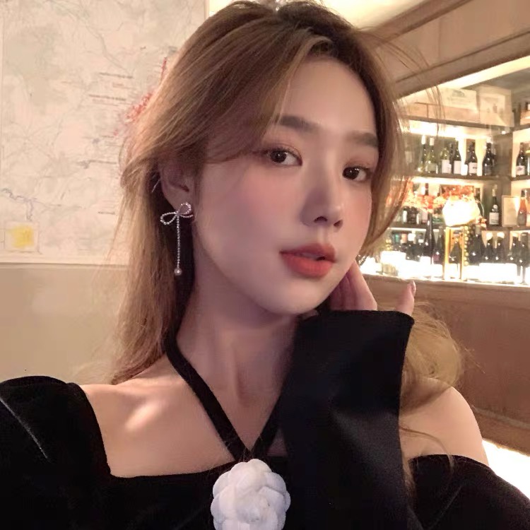 Đôi Bông Tai Hình Chiếc Nơ Đính Đá Thời Trang Cho Nữ