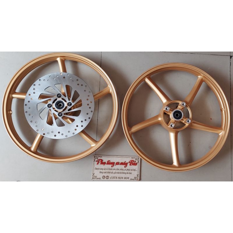 Bánh mâm 5 cây gắn  WINNER bảng 1.4/1.6 full bạc đạn kèm lòng nhôm hoặc đĩa trước như hình tùy ae chọn