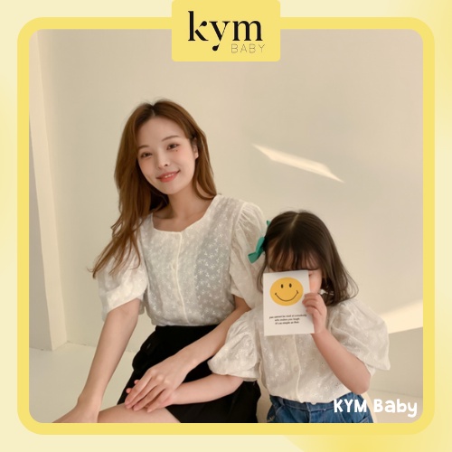 [FORM ĐẶC BIỆT XEM KỸ BẢNG SIZE] Áo blouse ngắn tay tay phồng cho bé gái A498